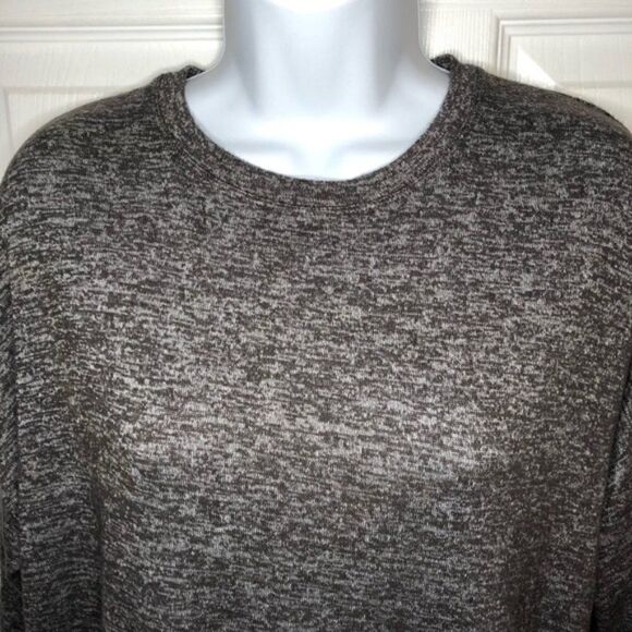 Athleta Marled Atketic Sweatshirt Taupe Brown Grey XS Petite - Picture 3 of 7